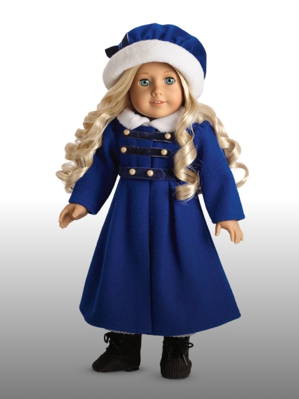 American Girl Caroline’s winter coat and cap